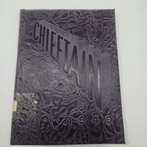 Vintage 1949 Yearbook Chieftain Junk Journal Scrapbook Sac City HS Sac City, IA